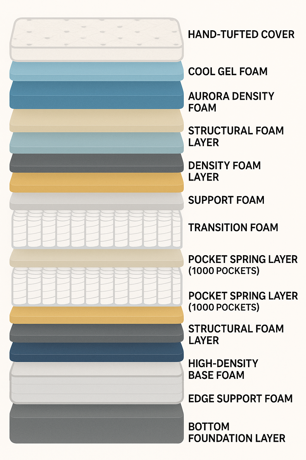 AURORA 2000 POCKET MATTRESS